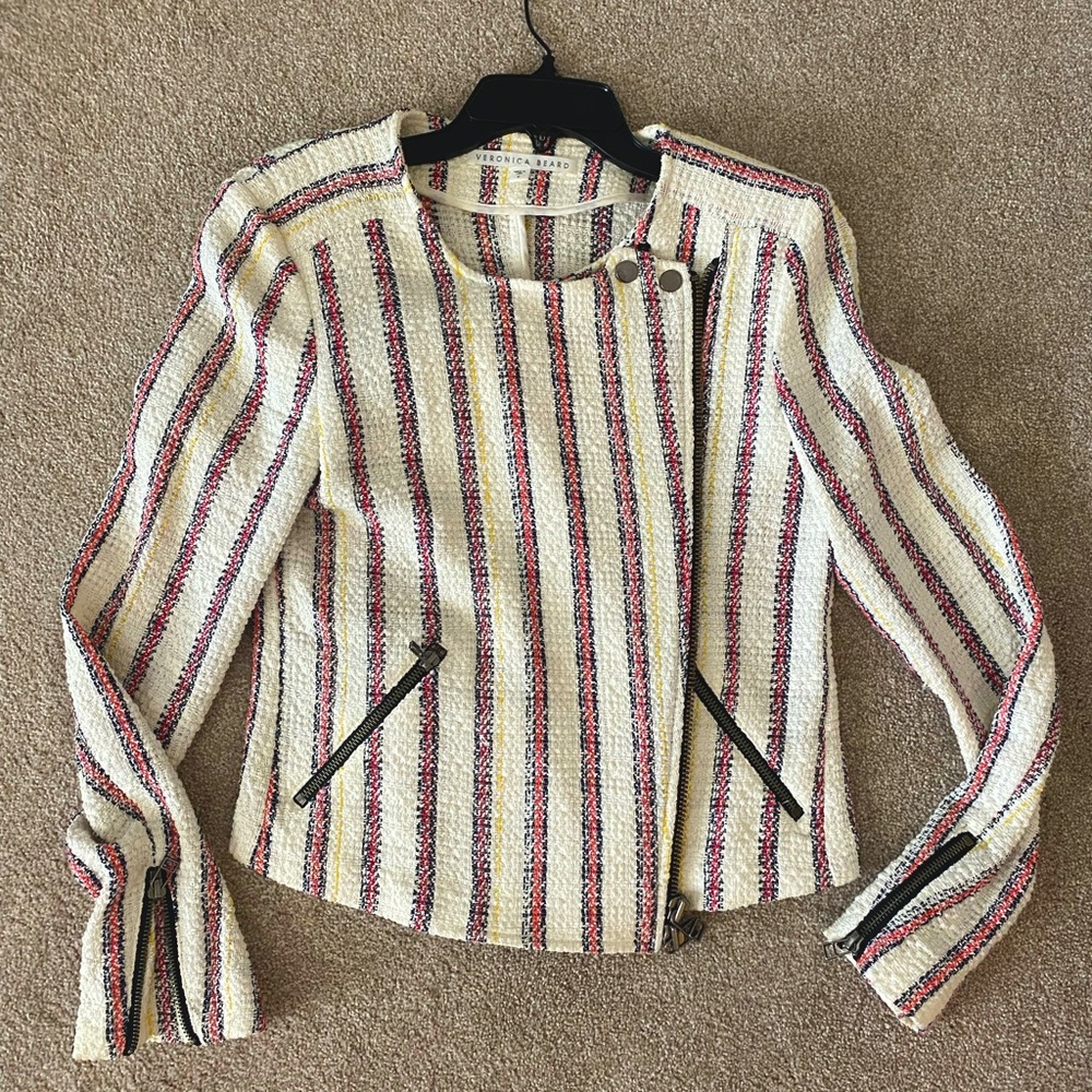 Veronica Beard striped cotton jacket